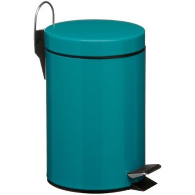 Premier Housewares Turquoise Pedal Bin - 3 Ltr - Pedal Bin Premier Housewares Turquoise Pedal Bin - 3 Ltr - Pedal Bin