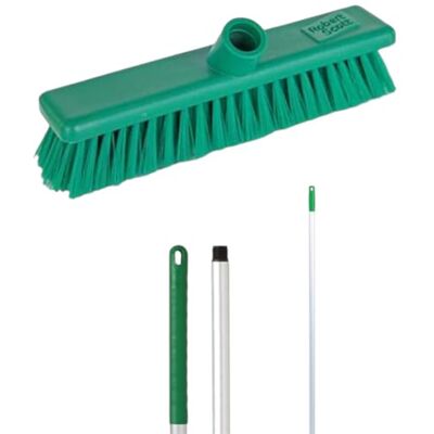 Aardvark Janitorial Supplies Robert Scott Soft Washable Broom Head 30cm and 125cm Hygiene Handle for Indoor and Outdoor Sweeping (Green) Aardvark Janitorial Supplies Robert Scott Soft Washable Broom Head 30cm and 125cm Hygiene Handle for Indoor and Outdoor Sweeping (Green)