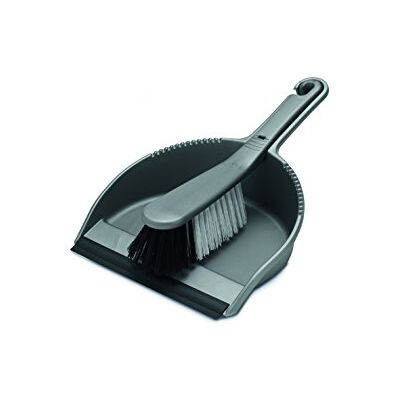 Addis Housewares Dustpan and Soft Brush Set - Metallic Silver Addis Housewares Dustpan and Soft Brush Set - Metallic Silver