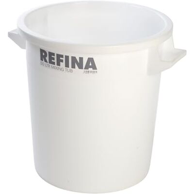 Refina X-1 50L Mixing Tub for Plasters, Screeds, Resins & More 47 cm Tall, Thick-Walled HPDE Plastic Bucket with Handles & Withstands -30°C to 100°C Durable & Easy-to-Clean Food Grade Bucket Refina X-1 50L Mixing Tub for Plasters, Screeds, Resins & More 47 cm Tall, Thick-Walled HPDE Plastic Bucket with Handles & Withstands -30°C to 100°C Durable & Easy-to-Clean Food Grade Bucket