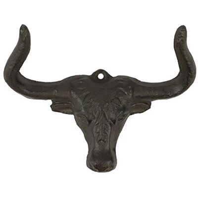 3GO 30GO 30GO Cast Iron Longhorn Steer Wall Hook-5" Bull Head Decorative Hanger Heavy Duty Rustic Western Decor Includes Screws and Anchors 3GO 30GO 30GO Cast Iron Longhorn Steer Wall Hook-5" Bull Head Decorative Hanger Heavy Duty Rustic Western Decor Includes Screws and Anchors