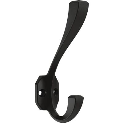 Franklin Brass Napier (4-Pack) Coat and Hat Wall Hooks Double Hooks for Mounted Hanging Matte Black for Mounted Hanging Hanger Backpack, Purse, Bag, Towel Organization Decorative B47254K-FB-C Franklin Brass Napier (4-Pack) Coat and Hat Wall Hooks Double Hooks for Mounted Hanging Matte Black for Mounted Hanging Hanger Backpack, Purse, Bag, Towel Organization Decorative B47254K-FB-C