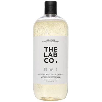 The Lab Co. Signature Laundry Wash 1L Non Bio Laundry Detergent & Laundry Liquid Washing Machine & Hand Wash Formula Eucalyptus, Orange Rind & Wild Lavender Fragrance Up to 64 Washes The Lab Co. Signature Laundry Wash 1L Non Bio Laundry Detergent & Laundry Liquid Washing Machine & Hand Wash Formula Eucalyptus, Orange Rind & Wild Lavender Fragrance Up to 64 Washes