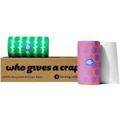 Who Gives A Crap 100% Recycled 2 Ply Kitchen Roll (6 x Kitchen Rolls) FSC Certified Who Gives A Crap 100% Recycled 2 Ply Kitchen Roll (6 x Kitchen Rolls) FSC Certified