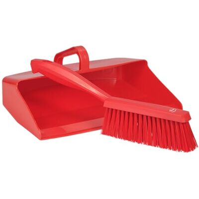 Vikan A/S Dustpan & Medium Hand Brush Set, 300 mm, Red Vikan A/S Dustpan & Medium Hand Brush Set, 300 mm, Red