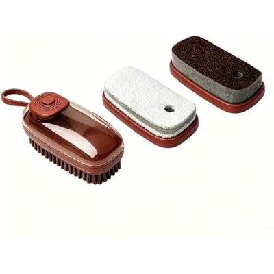 JHzood Dish Washing Up Brush With Soap Dispenser, 2 In 1 Automatic Liquid Adding Laundry Brush, Multipurpose Scrubbing Brush, For Clothes, Shoes, Carpet, Kitchen Sink (Orange set) JHzood Dish Washing Up Brush With Soap Dispenser, 2 In 1 Automatic Liquid Adding Laundry Brush, Multipurpose Scrubbing Brush, For Clothes, Shoes, Carpet, Kitchen Sink (Orange set)