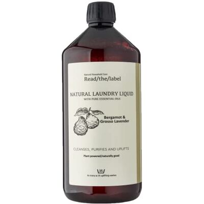 Vanilla Blanc London Read The Label Bergamot & Grosso Lavender Natural Laundry Liquid with Pure Essential Oils Cleanses, Purifies, and Uplifts Natural, Plant-Powered Up to 35 Washes – 1000ML Vanilla Blanc London Read The Label Bergamot & Grosso Lavender Natural Laundry Liquid with Pure Essential Oils Cleanses, Purifies, and Uplifts Natural, Plant-Powered Up to 35 Washes – 1000ML