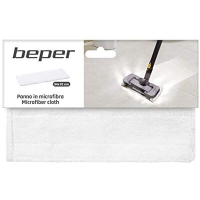 Beper P202VAL002 Microfibre Cloth, Mop Pad, Washable, Reusable, Measures 34 x 10 cm, Compatible with Broom and Cleaner 10 in 1, Compatible with Other Brooms of the Same Head Size Beper P202VAL002 Microfibre Cloth, Mop Pad, Washable, Reusable, Measures 34 x 10 cm, Compatible with Broom and Cleaner 10 in 1, Compatible with Other Brooms of the Same Head Size