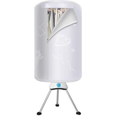 Uten Electric Clothes Dryer, Portable Clothes Dryer Indoor, 1000W 2-Tier Detachable Heated Electric Clothes Drying Rack with Time Setting for Home Apartment Laundry Uten Electric Clothes Dryer, Portable Clothes Dryer Indoor, 1000W 2-Tier Detachable Heated Electric Clothes Drying Rack with Time Setting for Home Apartment Laundry