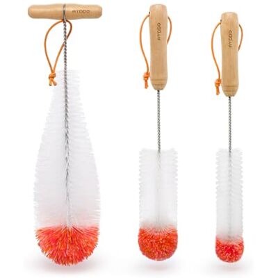 ATDDO Bottle Brush, Set of 3 Bottle Brushes for Cleaning SodaStream, Long Handle Water Bottle Cleaner Brush for Flask, Glass and Narrow Neck Bottles ATDDO Bottle Brush, Set of 3 Bottle Brushes for Cleaning SodaStream, Long Handle Water Bottle Cleaner Brush for Flask, Glass and Narrow Neck Bottles