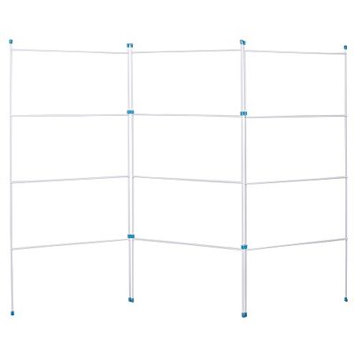 Home Vida Clothes Drying Rack Foldable 3 Fold Airer with Drying Space, Foldable Design, Indoor/Outdoor Use, White Home Vida Clothes Drying Rack Foldable 3 Fold Airer with Drying Space, Foldable Design, Indoor/Outdoor Use, White