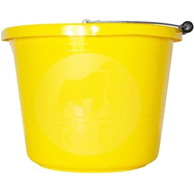 Red Gorilla Premium Builder's Bucket Yellow 14 litre 3 Gallon Heavy Duty Strong Metal Handle Moulded Grip Multi Purpose Food Grade Plastic Red Gorilla Premium Builder's Bucket Yellow 14 litre 3 Gallon Heavy Duty Strong Metal Handle Moulded Grip Multi Purpose Food Grade Plastic