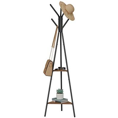 VASAGLE - RCR016B02 - Hazelnut Brown - Black - Coat Rack VASAGLE - RCR016B02 - Hazelnut Brown - Black - Coat Rack