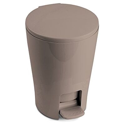 TATAY Bathroom Bin with Pedal Diabolo 5L Inner Bucket with Handle Practical and Easy-to-Clean Design Made from Highly Resistant Materials 19 x 21 x 28.2 cm – Taupe TATAY Bathroom Bin with Pedal Diabolo 5L Inner Bucket with Handle Practical and Easy-to-Clean Design Made from Highly Resistant Materials 19 x 21 x 28.2 cm – Taupe