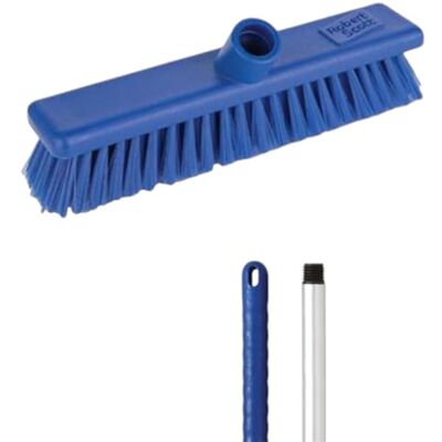 Aardvark Janitorial Supplies Robert Scott Soft Washable Broom Head 30cm and 125cm Hygiene Handle for Indoor and Outdoor Sweeping (Blue) Aardvark Janitorial Supplies Robert Scott Soft Washable Broom Head 30cm and 125cm Hygiene Handle for Indoor and Outdoor Sweeping (Blue)