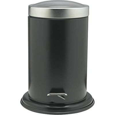 Sealskin Acero Pedal Bin, Stainless Steel, Black, 22.4 x 23 x 28.5 cm Sealskin Acero Pedal Bin, Stainless Steel, Black, 22.4 x 23 x 28.5 cm