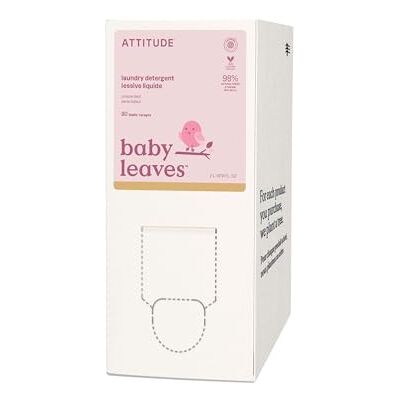 ATTITUDE Baby Laundry Detergent Liquid, EWG Verified, Safe for Baby Clothes, Infant and Newborn, Vegan and Naturally Derived Washing Soap, HE Compatible, Bulk Refill, 80 Loads, Unscented, 2 L ATTITUDE Baby Laundry Detergent Liquid, EWG Verified, Safe for Baby Clothes, Infant and Newborn, Vegan and Naturally Derived Washing Soap, HE Compatible, Bulk Refill, 80 Loads, Unscented, 2 L