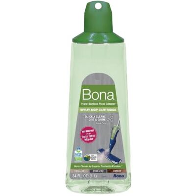 Bona WM700054003 Stone, Tile & Laminate Cleaner Cartridge 34oz Unscented Refillable Residue-Free Floor Cleaning Solution for Spray Mops Stone, Tile, Laminate, and Vinyl Floors Bona WM700054003 Stone, Tile & Laminate Cleaner Cartridge 34oz Unscented Refillable Residue-Free Floor Cleaning Solution for Spray Mops Stone, Tile, Laminate, and Vinyl Floors