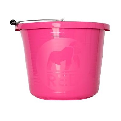 Red Gorilla Premium Builder's Bucket 14 litre 3 Gallon Heavy Duty Strong Metal Handle Moulded Grip Multi Purpose Food Grade Plastic (Pink) Red Gorilla Premium Builder's Bucket 14 litre 3 Gallon Heavy Duty Strong Metal Handle Moulded Grip Multi Purpose Food Grade Plastic (Pink)
