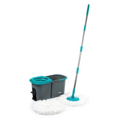 Beldray Anti Bac Spin Mop And Bucket Set, Dual Compartment Beldray Anti Bac Spin Mop And Bucket Set, Dual Compartment