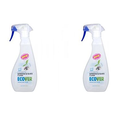 Ecover (2 Pack) Window & Glass Cleaner 500ml 2 PACK BUNDLE Ecover (2 Pack) Window & Glass Cleaner 500ml 2 PACK BUNDLE