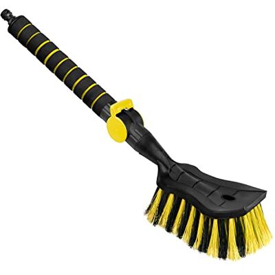 ToM PaR Washing Brush I Water Brush I Car Wash Brush with Water Connection I Quick Release for the Water Valve I Tightly Arrangeed Bristles I Comfortable Handle I Length 54 cm I Yellow ToM PaR Washing Brush I Water Brush I Car Wash Brush with Water Connection I Quick Release for the Water Valve I Tightly Arrangeed Bristles I Comfortable Handle I Length 54 cm I Yellow