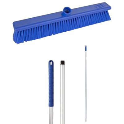 Scott Soft Washable Broom Head 45cm and 125cm Hygiene Handle for Indoor and Outdoor Sweeping (Blue) Scott Soft Washable Broom Head 45cm and 125cm Hygiene Handle for Indoor and Outdoor Sweeping (Blue)