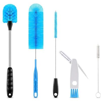 Lycixkur 5 in 1 Bottle Brush Set, 5PCS Cleaning Tools with Straw Cleaner 304 Stainless Steel & Nylon, Rustproof, 5 Brushes Included, Perfect for Baby Bottles Cups Tumblers Lycixkur 5 in 1 Bottle Brush Set, 5PCS Cleaning Tools with Straw Cleaner 304 Stainless Steel & Nylon, Rustproof, 5 Brushes Included, Perfect for Baby Bottles Cups Tumblers