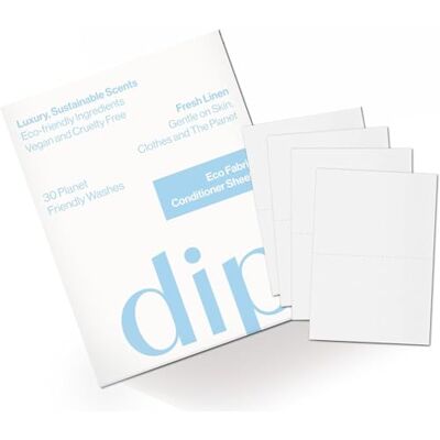 Dip Eco-Friendly Fabric Conditioner Sheets Plant-Based, Plastic-Free & Zero Waste Softens & Reduces Static 30 Sheets Dip Eco-Friendly Fabric Conditioner Sheets Plant-Based, Plastic-Free & Zero Waste Softens & Reduces Static 30 Sheets