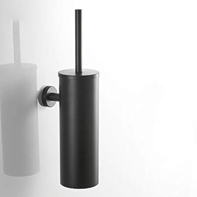 LSDZHK Toilet Bowl Brush and Holder, Stainless Steel Handle Toilet Cleaner Brush with Lid and Durable Scrubbing Bristles for Bathroom Cleaning (Black Wall Mounted) LSDZHK Toilet Bowl Brush and Holder, Stainless Steel Handle Toilet Cleaner Brush with Lid and Durable Scrubbing Bristles for Bathroom Cleaning (Black Wall Mounted)