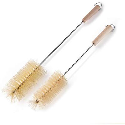EcoLiving 100% Plastic Free Bottle Brushes, Made from FSC Certified Beech Wood, Plant Based Bristles, Suitable for Vegans. (Small Handle) EcoLiving 100% Plastic Free Bottle Brushes, Made from FSC Certified Beech Wood, Plant Based Bristles, Suitable for Vegans. (Small Handle)