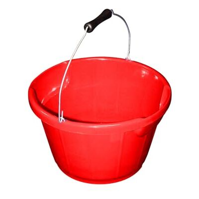 Red Gorilla Plas 10L 2 Gallon Feed Utility Bucket Red Small Shallow Dual Pouring Recycled Durable Plastic Red Gorilla Plas 10L 2 Gallon Feed Utility Bucket Red Small Shallow Dual Pouring Recycled Durable Plastic