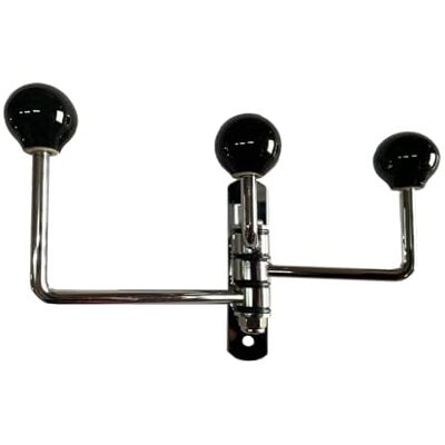 ASPECT Wall Mounted Hook Hanger with 3 Ceramic Rotating Hooks (Black Balls) ASPECT Wall Mounted Hook Hanger with 3 Ceramic Rotating Hooks (Black Balls)