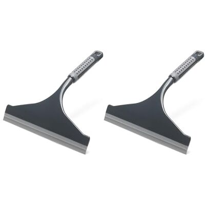 Addis ComfiGrip Shower & Window Squeegee – Streak-Free Rubber Blade for Glass, Tiles & Mirrors – Metallic Finish – Twin Pack Addis ComfiGrip Shower & Window Squeegee – Streak-Free Rubber Blade for Glass, Tiles & Mirrors – Metallic Finish – Twin Pack