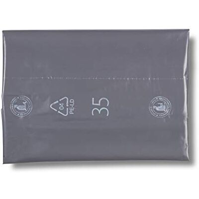 Deiss Large Bin Bags 320 L Grey Extra Strong Pack of 50 Deiss Large Bin Bags 320 L Grey Extra Strong Pack of 50