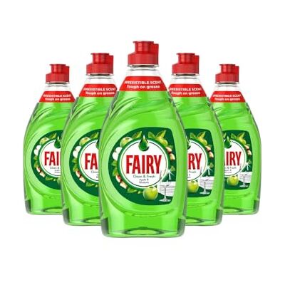 Fairy Washing Up Liquid 5 x 320ml APPLE & RHUBARB 320ml Dishes Grease Cleaner Exceptional Cleaning Power Easy and Effortless Cleaning Fairy Washing Up Liquid 5 x 320ml APPLE & RHUBARB 320ml Dishes Grease Cleaner Exceptional Cleaning Power Easy and Effortless Cleaning