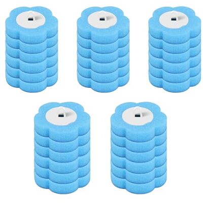 YIXINHE Disposable Toilet Brush Replacement Heads Ocean Blue Refills 30Pcs Hygienic disposable scrubbing sponge heads; deep stain-removing ocean blue refills; for convenient bathroom bowl cleaning YIXINHE Disposable Toilet Brush Replacement Heads Ocean Blue Refills 30Pcs Hygienic disposable scrubbing sponge heads; deep stain-removing ocean blue refills; for convenient bathroom bowl cleaning