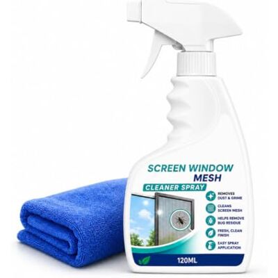 Plozvik Deep Clean Window Screen Cleaner Spray,Grime Residue-Free Mesh Cleaner (1PCS) Plozvik Deep Clean Window Screen Cleaner Spray,Grime Residue-Free Mesh Cleaner (1PCS)