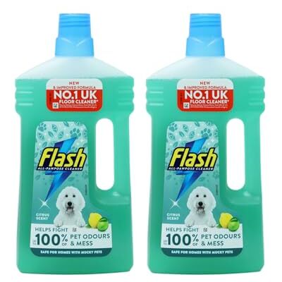 Fairy Flash Floor Cleaner Liquid PET Cleaner, 2 x 1L Citrus Scent, with Febreze Technology Fairy Flash Floor Cleaner Liquid PET Cleaner, 2 x 1L Citrus Scent, with Febreze Technology