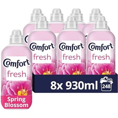 Comfort Fresh Spring Blossom Laundry Conditioner Liquid Softener with Motion-Activated Fragrance Technology 100 Days of Freshness 248 washes (8 x 31) Comfort Fresh Spring Blossom Laundry Conditioner Liquid Softener with Motion-Activated Fragrance Technology 100 Days of Freshness 248 washes (8 x 31)