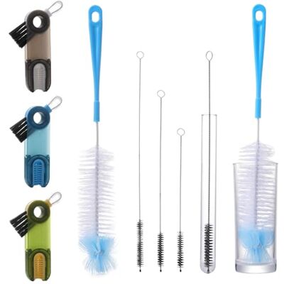 Yizerel 7 Pack Bottle Brush Cleaner Set, 3 in 1 Cup Lid Gap Cleaning Brush, Straw Brush Water Bottle Brush, Multifunctional Insulation Bottle Cleaning Tools, Home Kitchen Cleaning Tools Yizerel 7 Pack Bottle Brush Cleaner Set, 3 in 1 Cup Lid Gap Cleaning Brush, Straw Brush Water Bottle Brush, Multifunctional Insulation Bottle Cleaning Tools, Home Kitchen Cleaning Tools