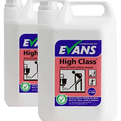 Evans Vanodine 2x Evans High Class Perfumed Neutral Hard Surface Cleaner 5LTR Bottle Evans Vanodine 2x Evans High Class Perfumed Neutral Hard Surface Cleaner 5LTR Bottle
