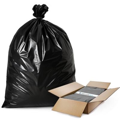 Nationwide Paper 100 Heavy Duty Black Bin Bags – Extra Strong, Leak-Proof Refuse Sacks, Tear-Resistant Garbage Liners for Commercial, Home & Outdoor Waste (22x33x46 Inches) Nationwide Paper 100 Heavy Duty Black Bin Bags – Extra Strong, Leak-Proof Refuse Sacks, Tear-Resistant Garbage Liners for Commercial, Home & Outdoor Waste (22x33x46 Inches)
