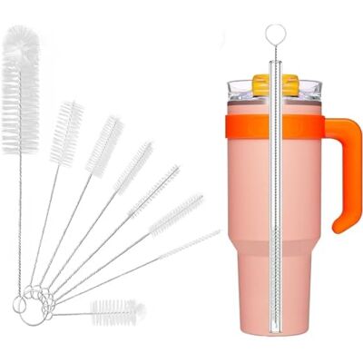 Dolaso 8 Pcs Small Bottle Brush Set Nylon Straw Cleaner Brush Tube Brush Dolaso 8 Pcs Small Bottle Brush Set Nylon Straw Cleaner Brush Tube Brush
