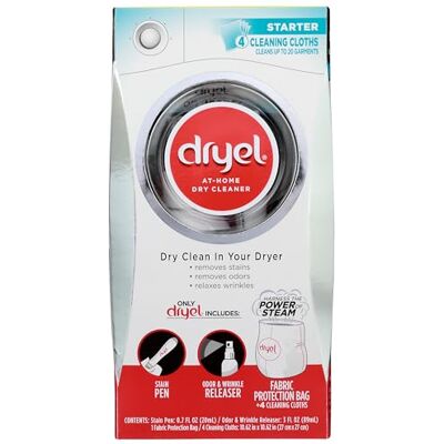 Dryel At-Home Dry Cleaning Starter Kit With Bag, Breeze Clean Scent 1 kit Dryel At-Home Dry Cleaning Starter Kit With Bag, Breeze Clean Scent 1 kit