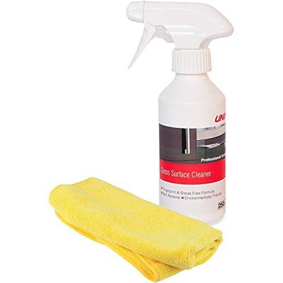 Unika 3 x Non Aerosol Gloss Surface Cleaner and Microfibre Cloth 250ml Unika 3 x Non Aerosol Gloss Surface Cleaner and Microfibre Cloth 250ml
