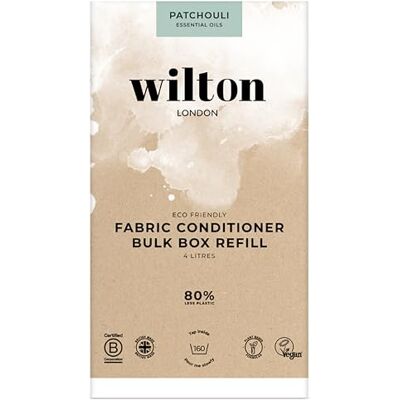 Wilton London Patchouli Eco-Friendly Gentle Fabric Conditioner 160 Washes (4L) Refill Vegan Plant-Based Biodegradable Natural Fabric Softener Packed with Essential Oils for Long Lasting Fragrance Wilton London Patchouli Eco-Friendly Gentle Fabric Conditioner 160 Washes (4L) Refill Vegan Plant-Based Biodegradable Natural Fabric Softener Packed with Essential Oils for Long Lasting Fragrance