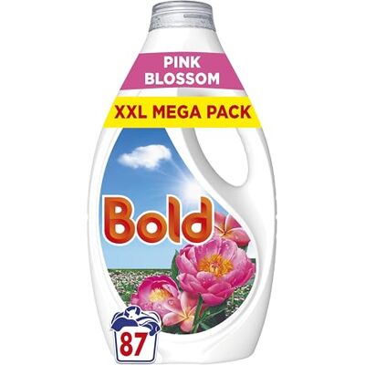 Bold Washing Liquid Laundry Detergent 87 Washes, 2.697l, First Day of Spring, Outdoor Freshness that Lasts and Lasts with Build in Stain Remover and Lenor Freshness Bold Washing Liquid Laundry Detergent 87 Washes, 2.697l, First Day of Spring, Outdoor Freshness that Lasts and Lasts with Build in Stain Remover and Lenor Freshness