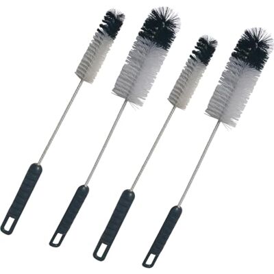 Condello Casa Bottle Brushes Thin Long Handle X 4, Soft Nylon Slim Wire Set Big Small Bendable Flexible Utility Cleaner for Narrow Neck Water, Beer, Wine, Baby Bottles, Flasks, Pipes, Tubes & Hoses Condello Casa Bottle Brushes Thin Long Handle X 4, Soft Nylon Slim Wire Set Big Small Bendable Flexible Utility Cleaner for Narrow Neck Water, Beer, Wine, Baby Bottles, Flasks, Pipes, Tubes & Hoses