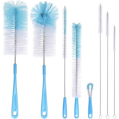 Vicloon Bottle Brushes, 8Pcs Non-Scratch Bottle Cleaning Brushes Multipurpose Water Bottle Cleaner Set for Baby Bottle Tube Pipe Flask Straws Brush Vicloon Bottle Brushes, 8Pcs Non-Scratch Bottle Cleaning Brushes Multipurpose Water Bottle Cleaner Set for Baby Bottle Tube Pipe Flask Straws Brush